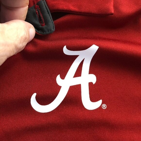 Alabama Crimson Tide Nike Mens Dri-FIT Polo Shirt Red & Gray Size M - Picture 7 of 10